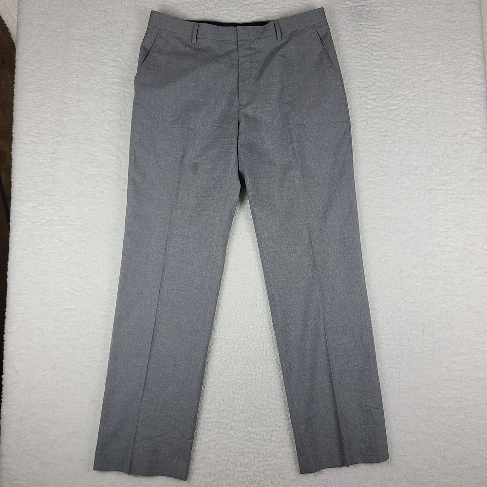 Banana Republic Dress Pants Mens 36 x 34 Gray‎ Tailored Fit Trousers Slacks